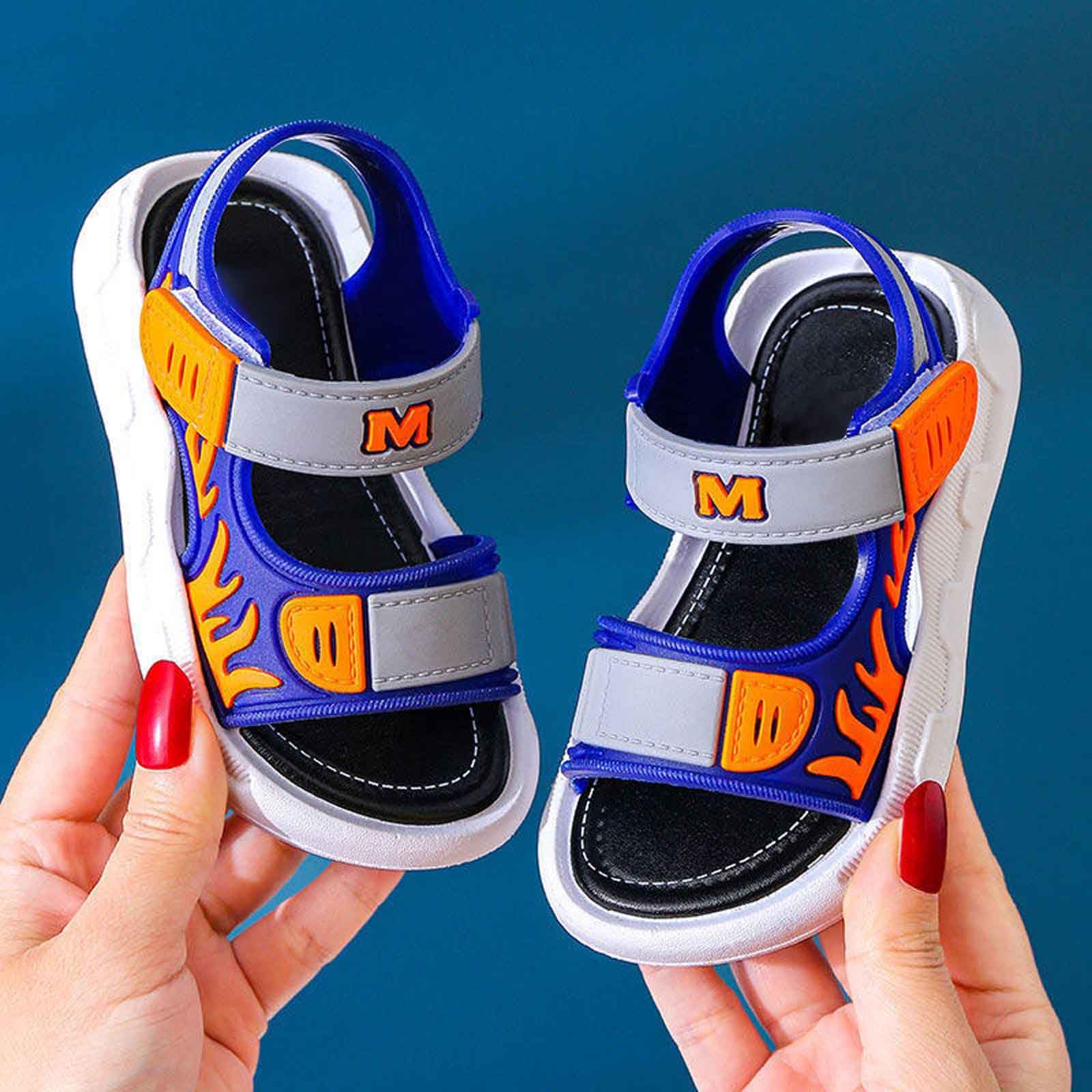 TTDGYYXW Sandali da Ragazzo Traspiranti per comode Scarpe estive per Il Tempo Libero all'aperto Bambini da 1 a 11 Anni Scarpe da Corsa Leggere
