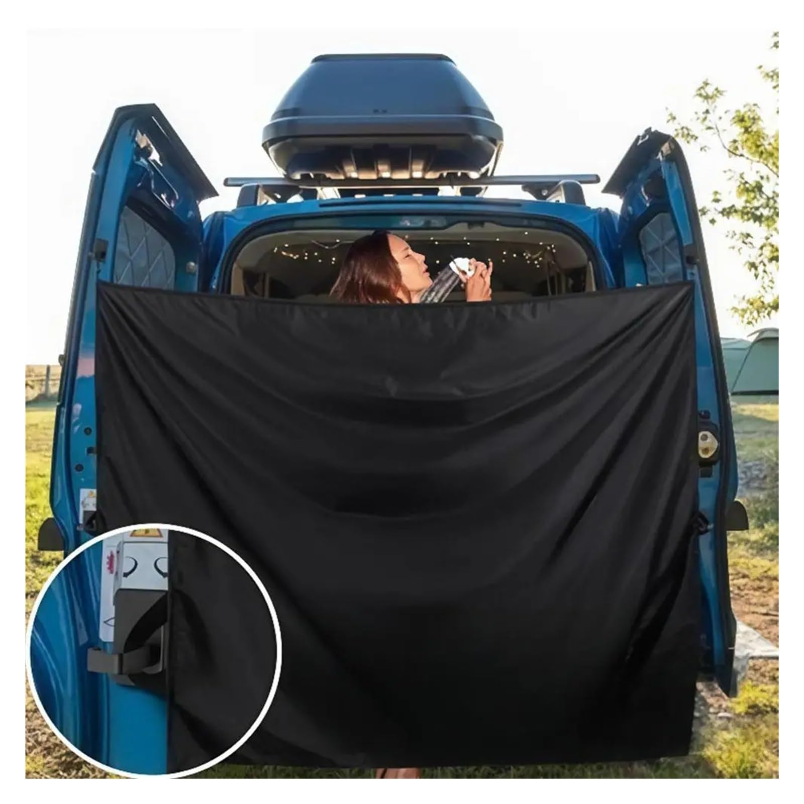 Rideau Arrière Fourgon Occultant Rideau de Porte arrière Camping-Car