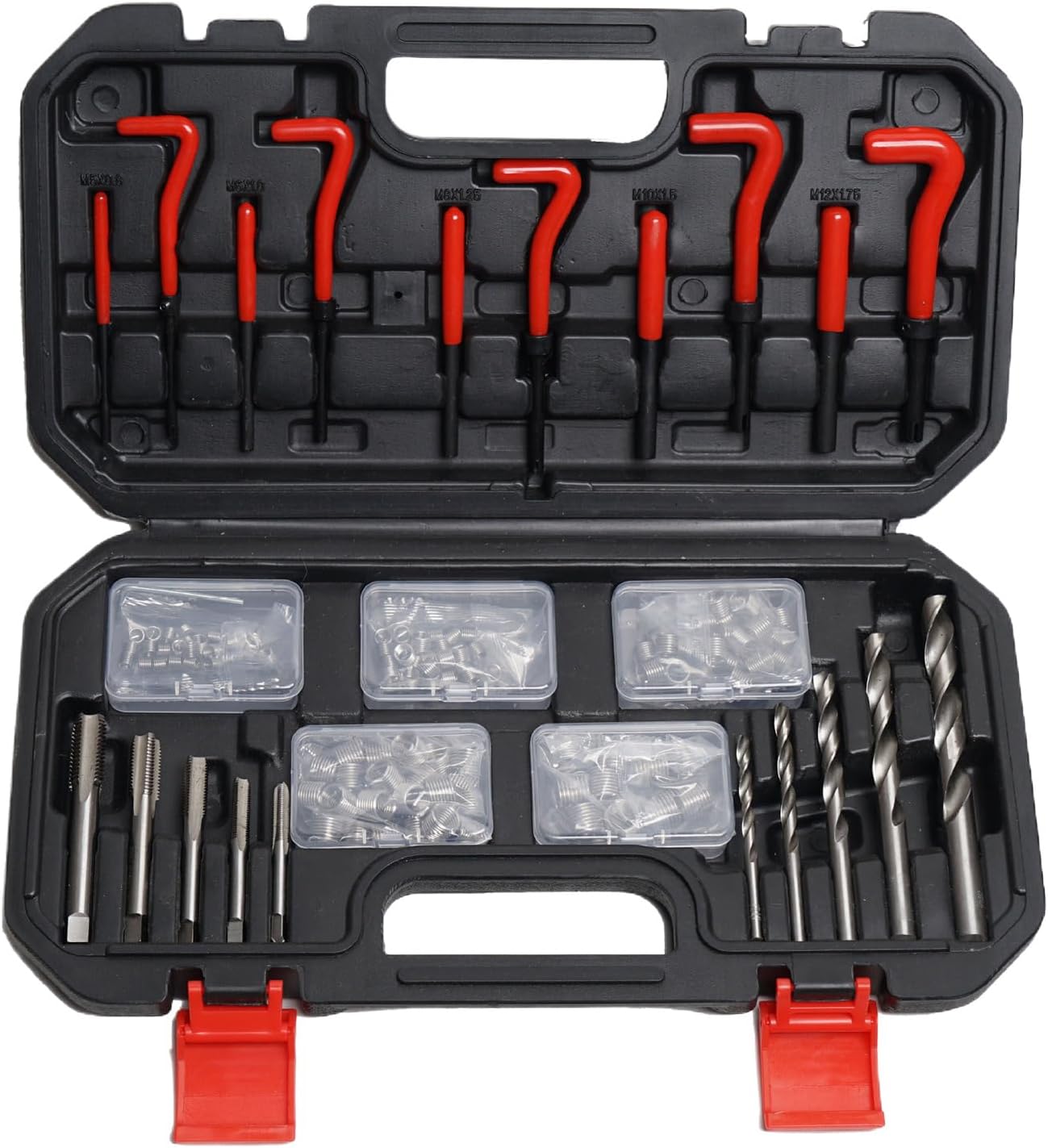 Metric Helicoil Kit - Heavy Duty Thread Repair, Screw Chaser Insert, Precision Industrial Tool, Cylinder Head Fix | Engine Vehicle Workshop Garage Home for Engine Vehicle Workshop Garage Home