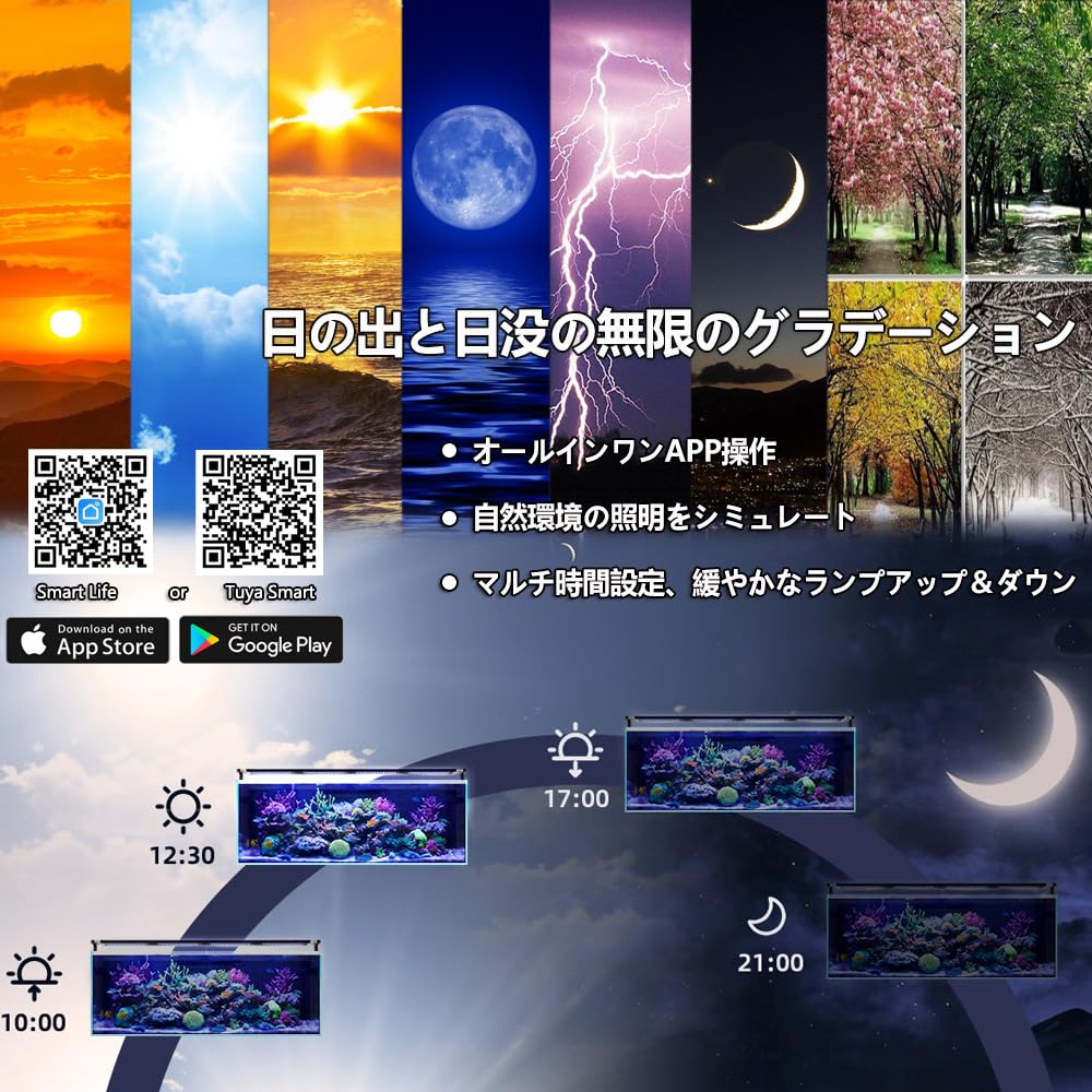 Amazon.co.jp: PopBloom アクアリウムライト-2024年3世代 RL90