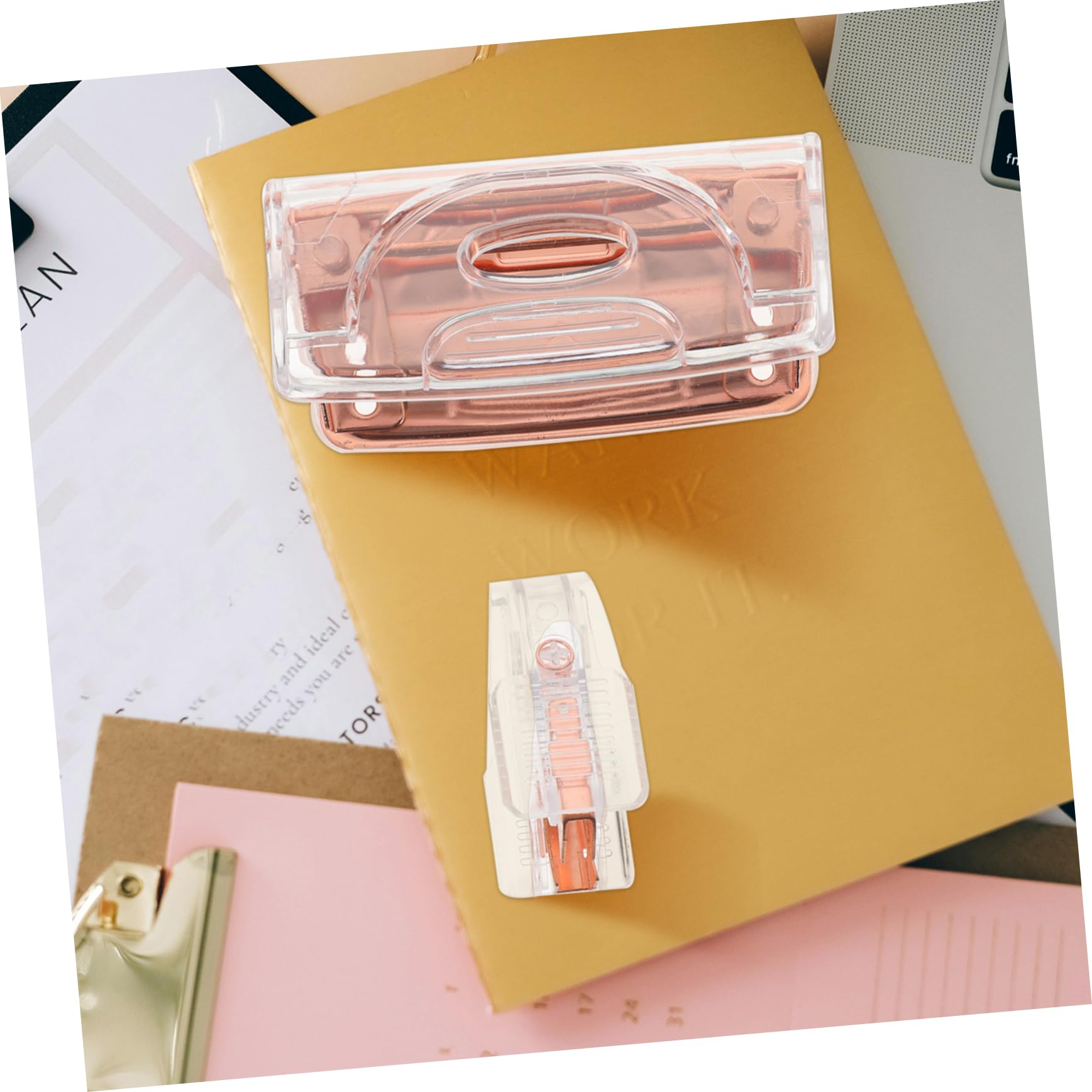5sets Perforatore e Levapunti Attrezzo Portatile Per Rimozione Graffette e Perforazione Documenti Design Per Allineamento Facile Versatili Per Scrivania