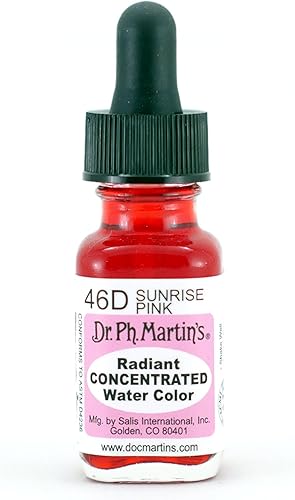 Dr. Ph. Martin's Radiant Concentrated Water Color, 0.5 oz, Sunrise Pink (46D)