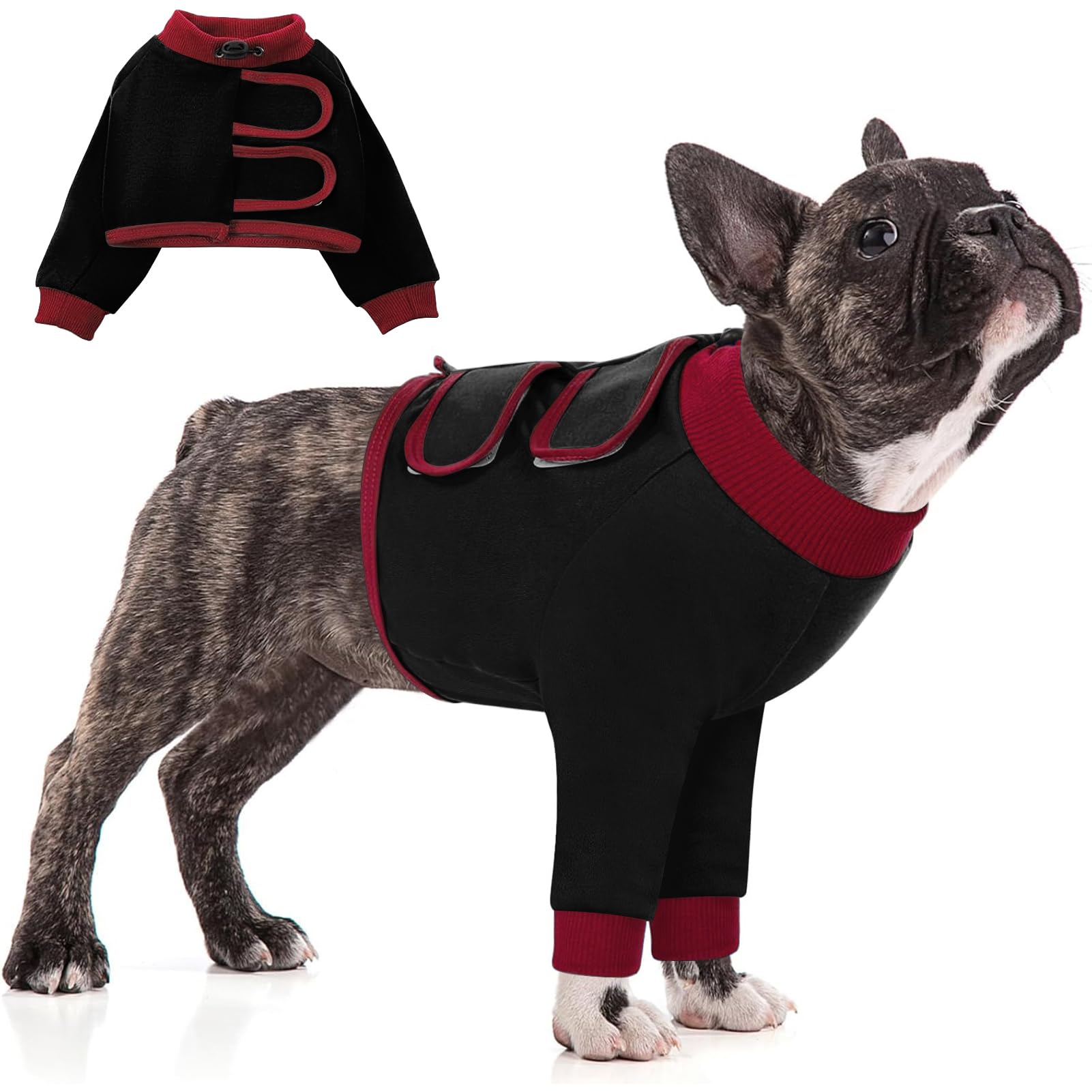 KOESON Soft Dog Recovery Suit for Front Legs, 100% Cotton, S
