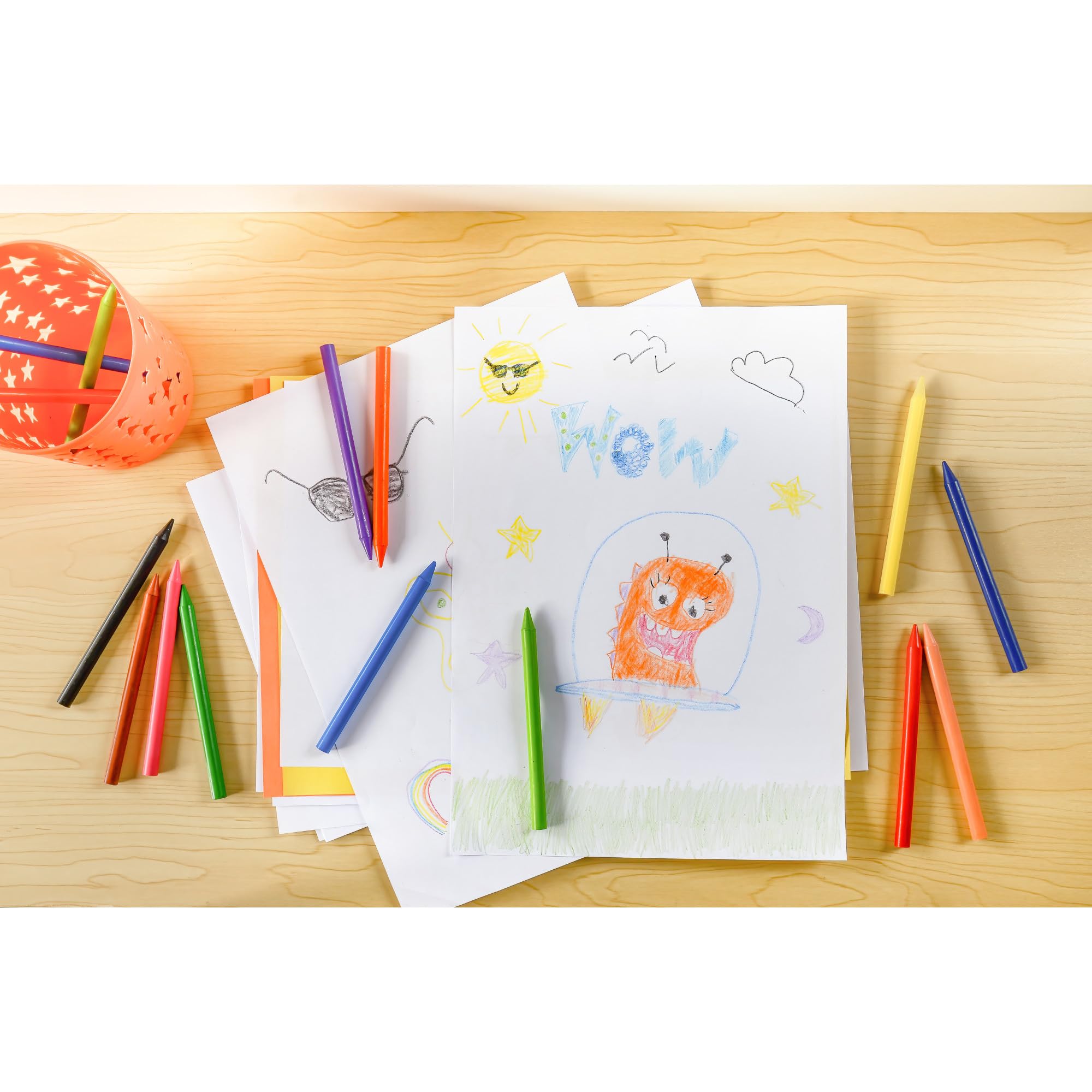 BIC Kids Plastidecor Pack de Ceras lavables, especial escuelas, óptimo para niños a partir de 30 meses, antimanchas, Caja Beige de 352 Unidades (Paquete de 1)