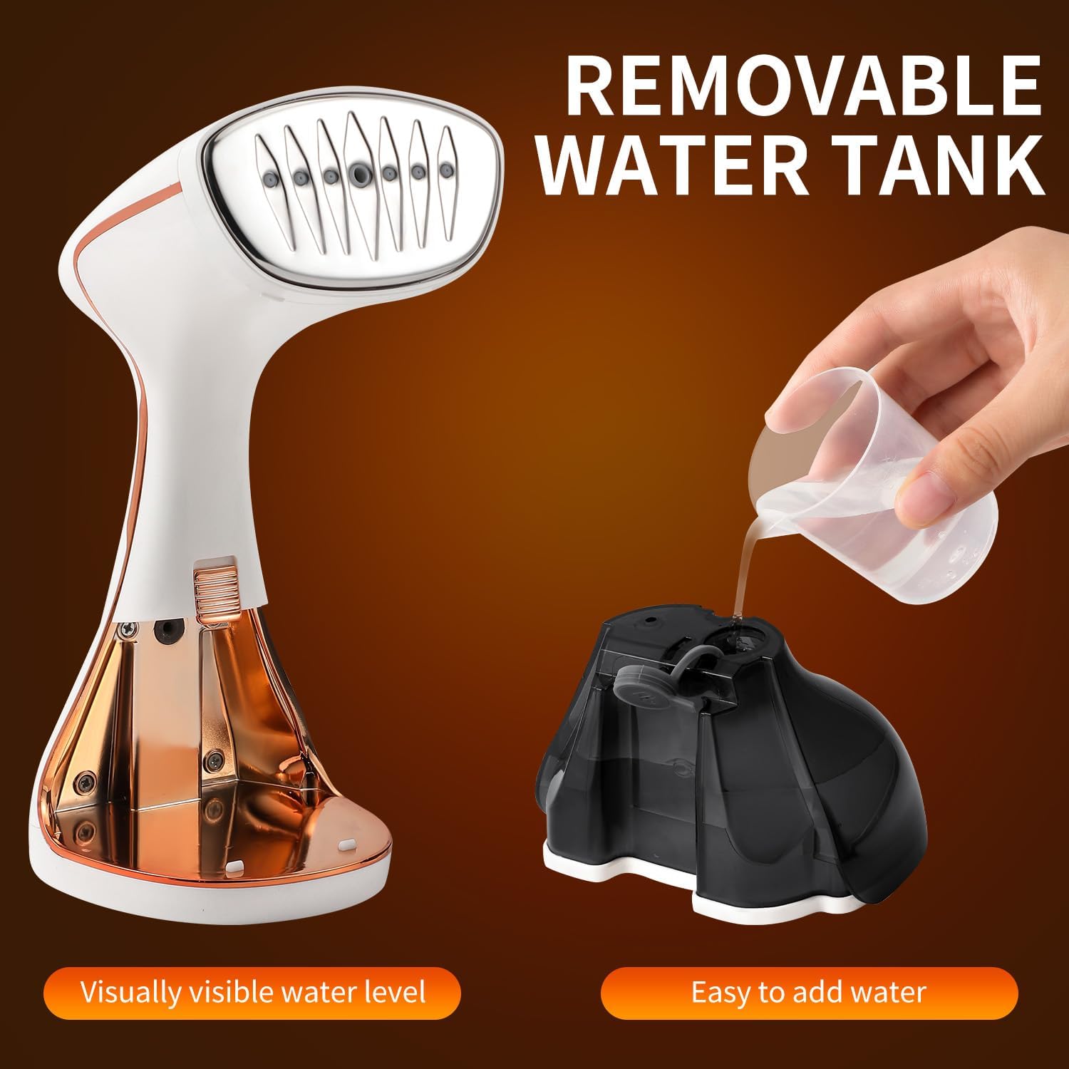 JFX Steamer for Clothes, 2500W Strong Penetrating Steam Portable Handheld Garment Steamer, 350ml,2-in-1 Steamer & Iron for All Fabrics, Garment Wrinkle Removal, Portable & Travel Steamers Iron