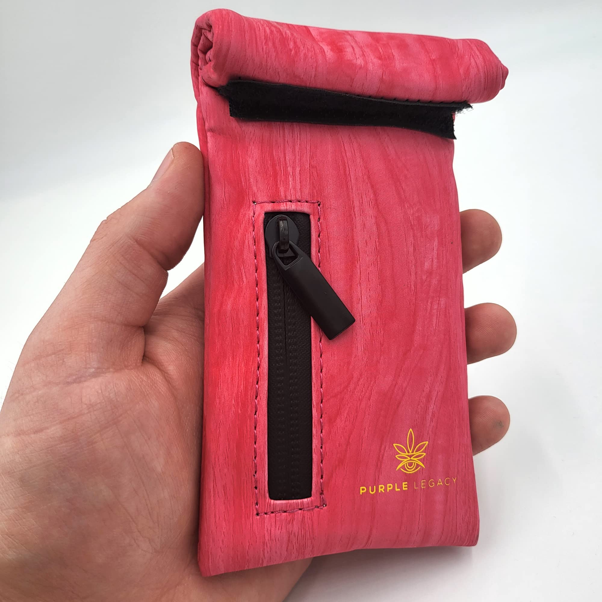 Bolsa a Prueba de Olores Con Forro de Carbono | Contenedor Para Almacenamiento de Viaje y Eliminación de Olores | 21,6 x 7,8 x 2 cm - Rosa