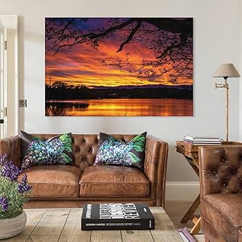 油絵/名品/インテリア/絵画/朝焼け/波しぶき/夕焼け/海/自然