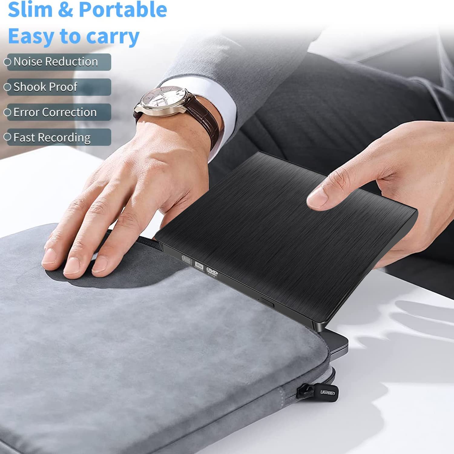 Lettore DVD Esterno USB 3.0 E Type-C - Masterizzatore Per PC, Mac E Laptop Con Lettore Schede SD/TF - Foto 4