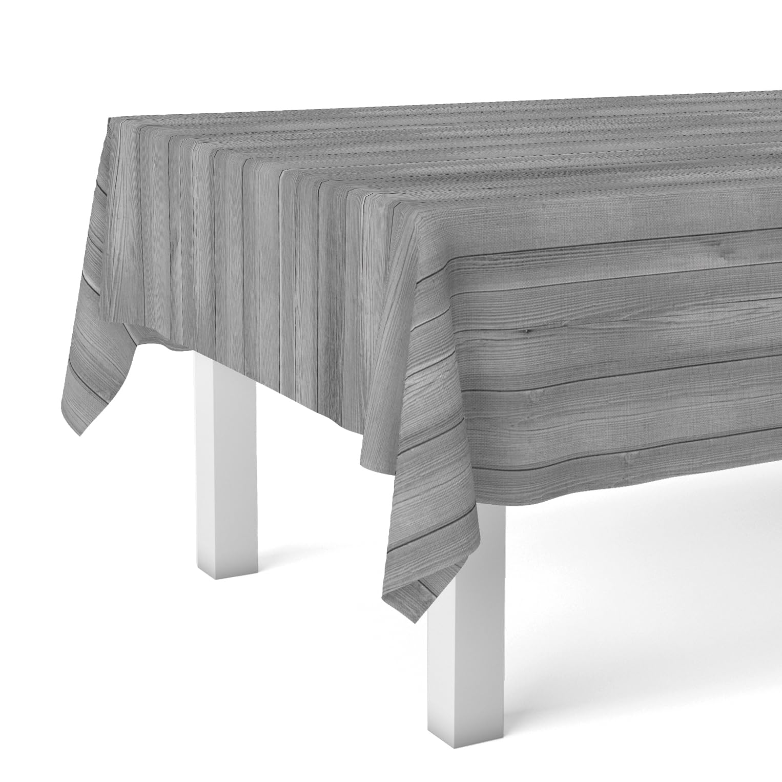 Martina Home Oilcloth Tablecloth, Wood, Grey, 260 x 140 cm