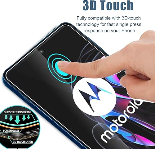 Miniatura 4 de MOOISVS - Protector de pantalla de vidrio templado para Motorola Edge 20 Pro (2 paquetes) + protector de lente de cámara (2 paquetes) + funda de TPU