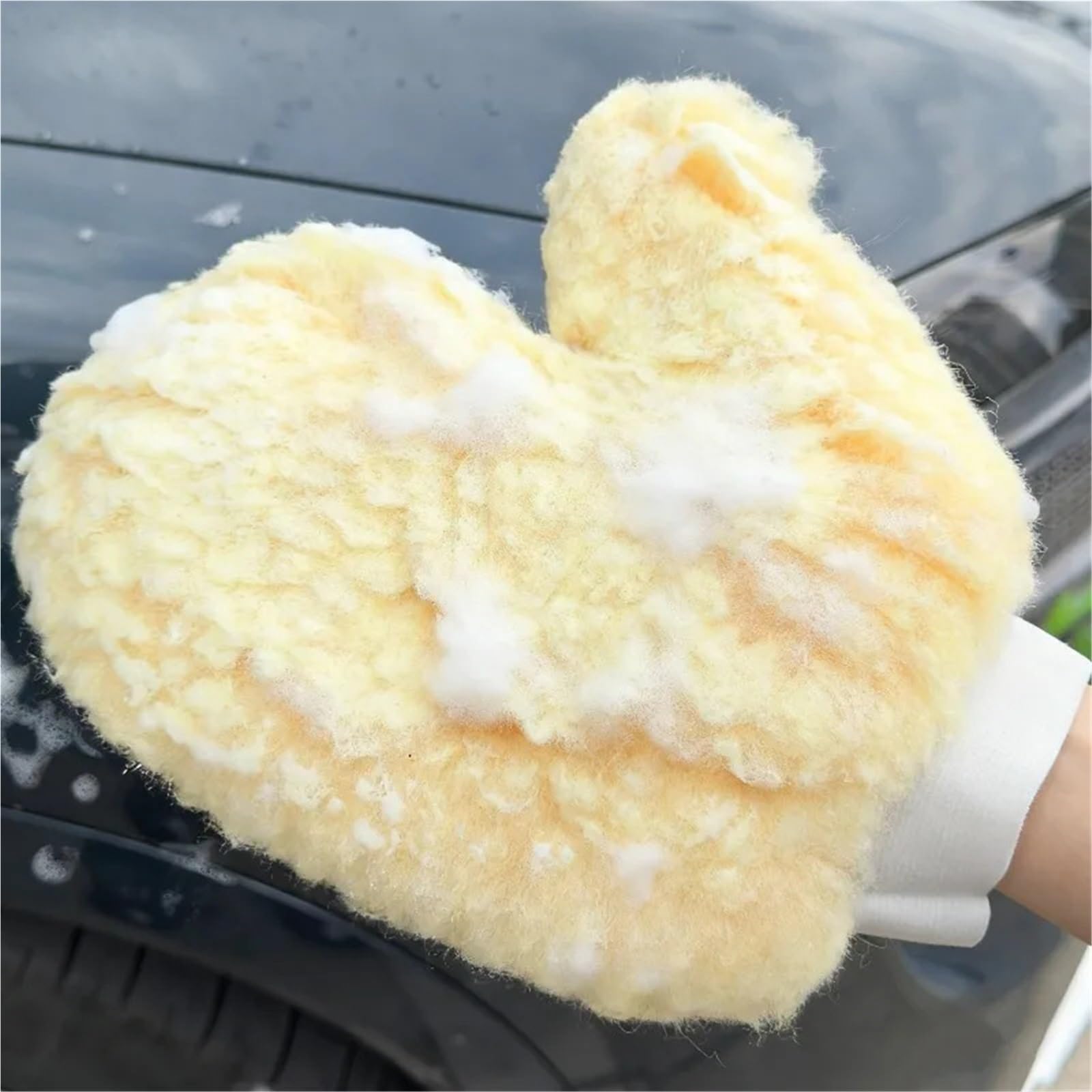 Guante Lavado Coche 5 Guantes creativos de Lana Suave con Forma Pata Oso for Lavado Coches, Limpieza Doble Cara, Herramienta y detallado