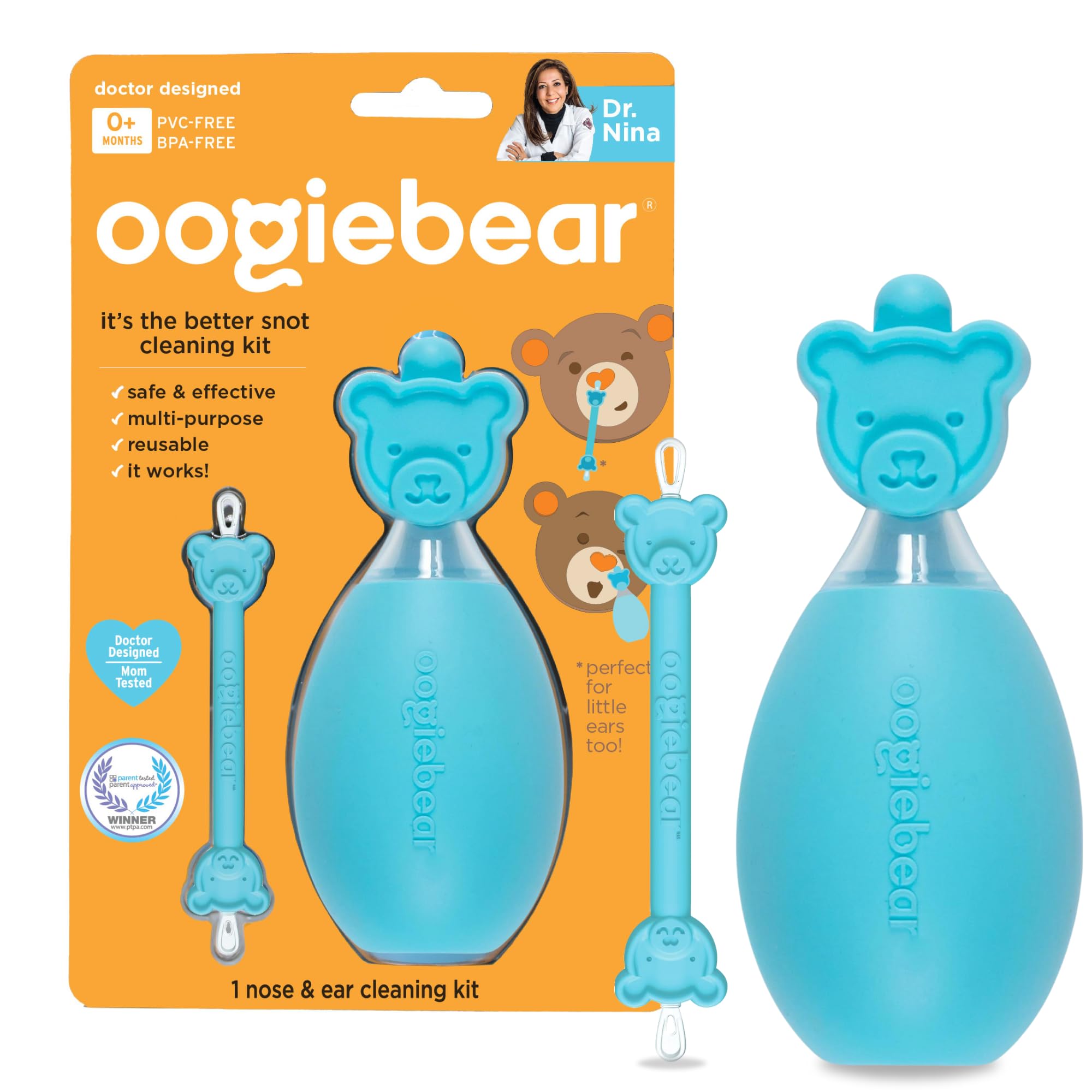 oogiebear BearPair Baby Nose Cleaner & Ear Wax Removal Tool with ...