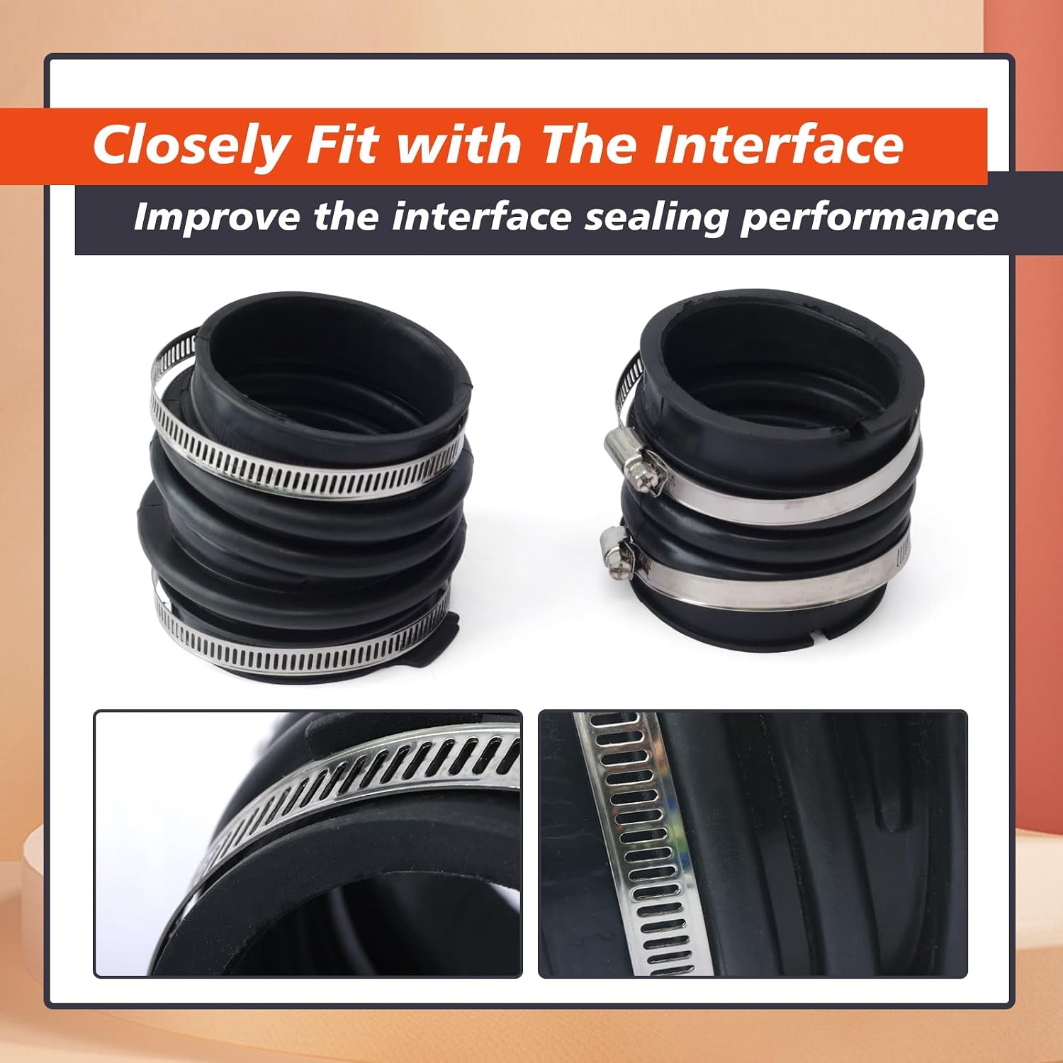 17881-AA020 17882-AA020 2Pcs 3.3L Engine Air Intake Hose with Clamps Replacement for Toyota Sienna 2004 2005 2006,For Lexus RX330 2004 2005 2006 RX350 2007