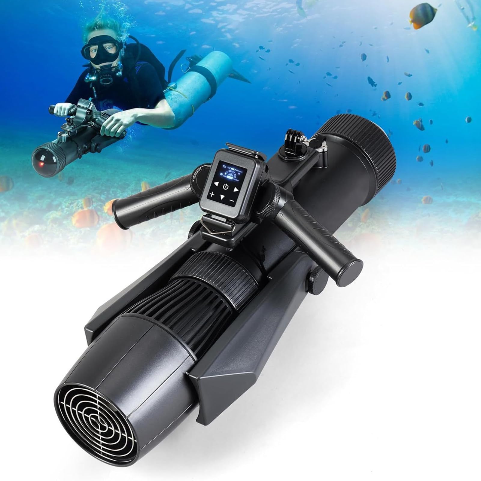 ExoticaBlend 500W Underwater Scooter & Paddle Board Motor, 4400mAh High Capacity, Kayak Motor for Adults Ocean Lake Pool SUP Mount