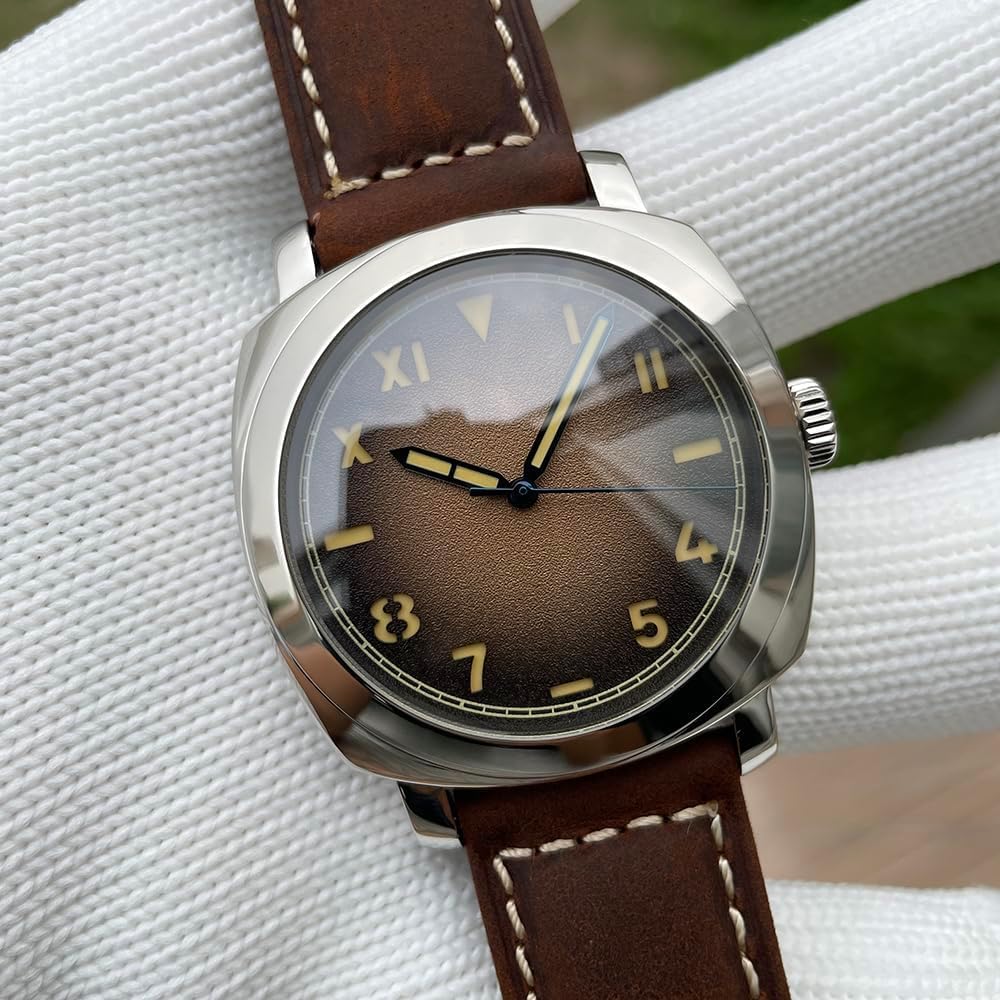 STEELFLIER NH35 Orologio da polso quadrato lucido da uomo con cristallo zaffiro quadrante California corona vite