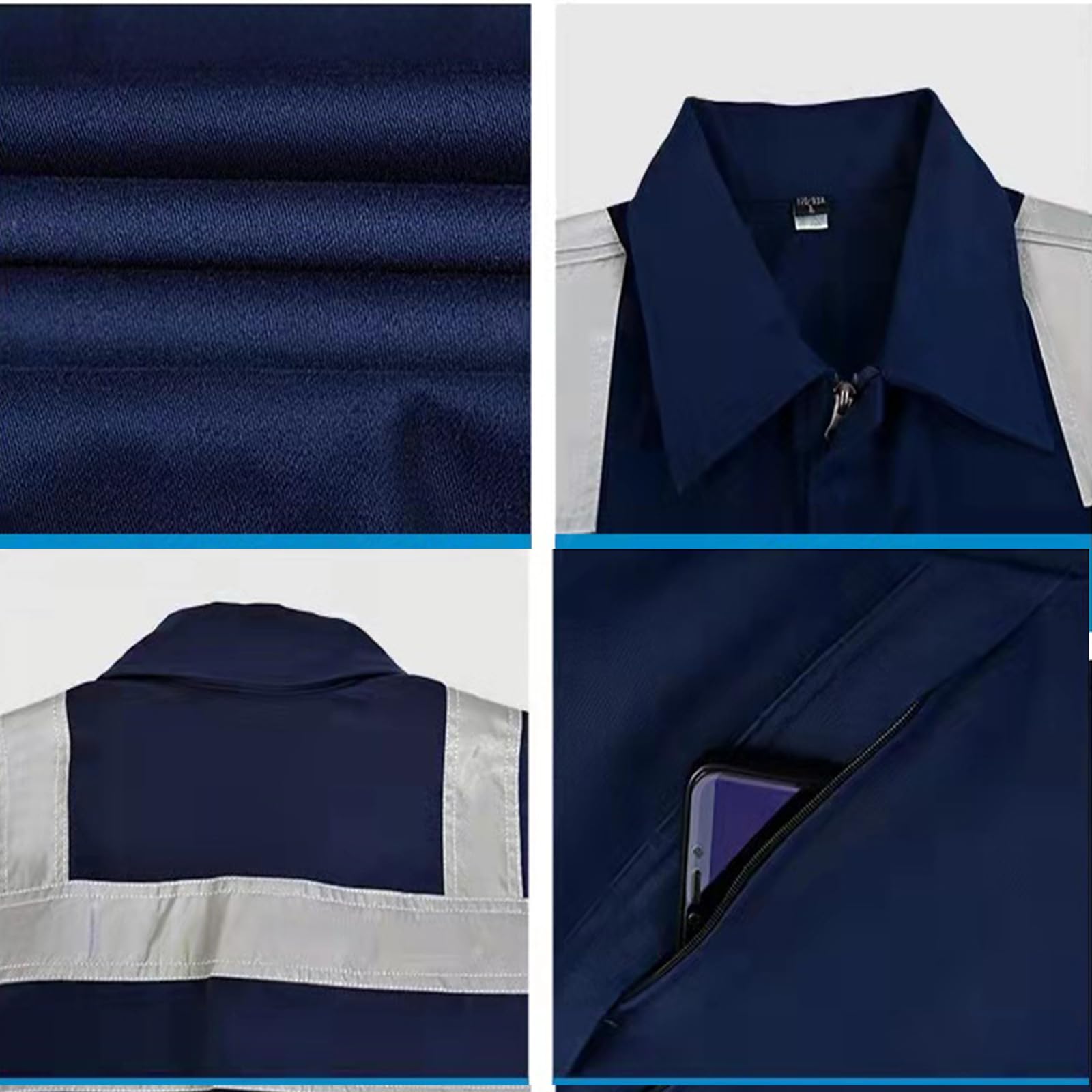 Combinaisons pour Women&Men Workwear avec Poches À Glissière, Bande Réfléchissante Et Ceinture Élastique