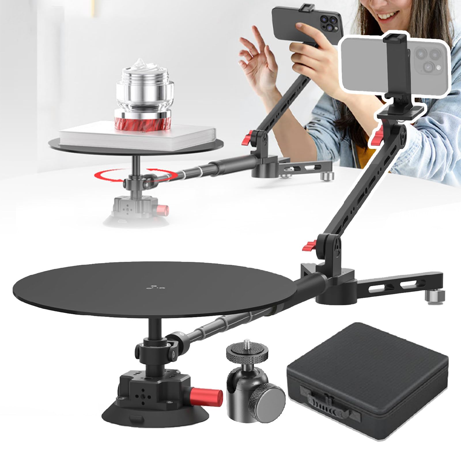 Motorized Camera Slider 360° Spinning Camera Rig With Suction Cup Base ...