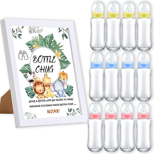 Miniatura 7 de Kit de 12 biberones para baby shower, juego de bebida, juego de beber, beber, chugging, juego de baby shower, juego de baby shower, juego de letrero