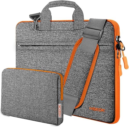 Miniatura 19 de Hseok Bolsa de hombro delgada para laptop de 13-14 pulgadas con funda pequeña compatible con MacBook Pro de 14 pulgadas M4/M3/M2/M1 2025-2021, Mac