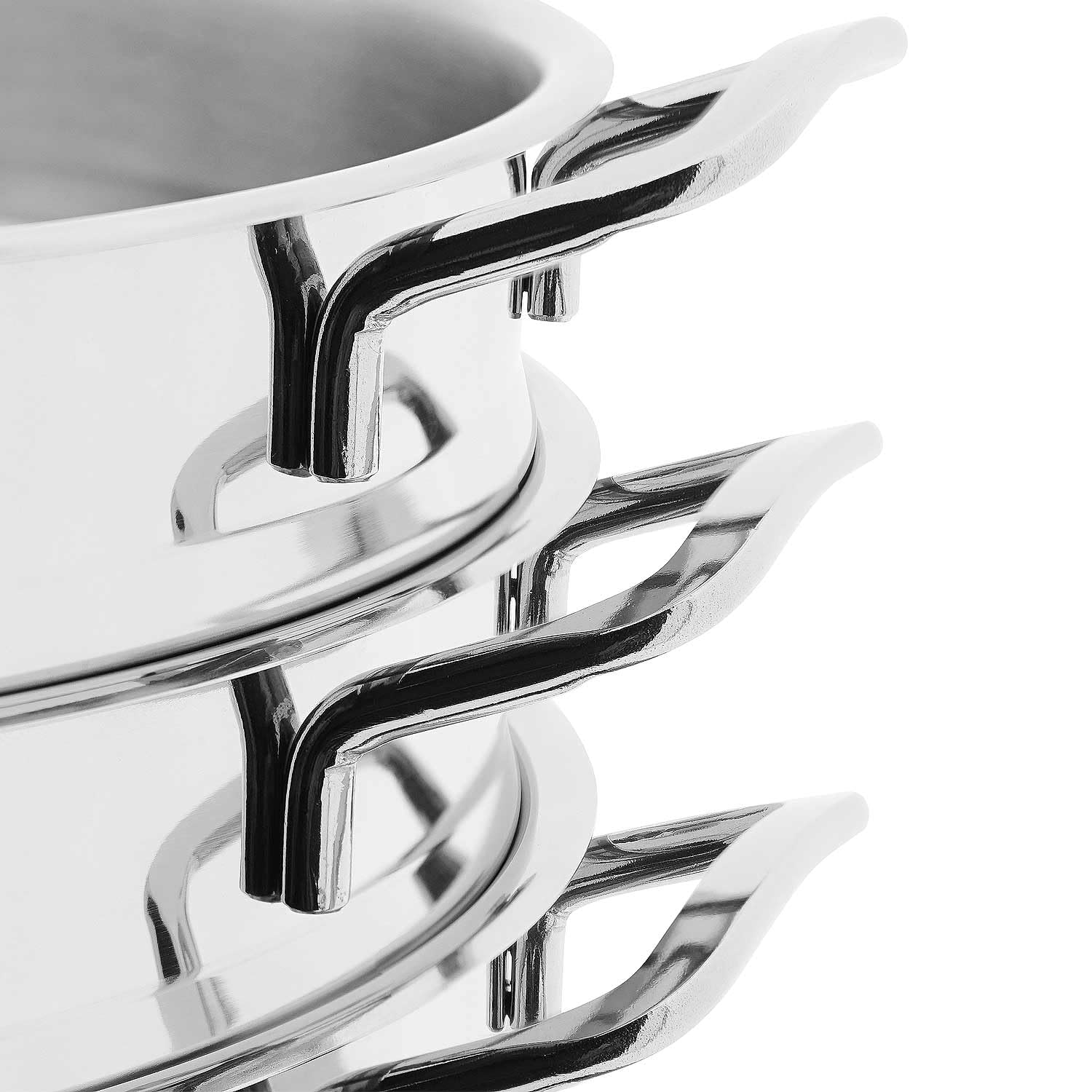 BEM Dampfkocher: 6-tlg Set aus Edelstahl 18/10, Ø 28 cm, Mantowarka | Dampfgarer Topf mit Glasdeckel und Dampfeinsatz, für Induktionsherd geeignet