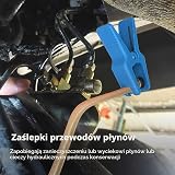 Korki linii płynów, 7-częściowy zacisk linii hamulcowej z 3 zatyczkami do przewodu hamulcowego linii A C i złączki Banjo