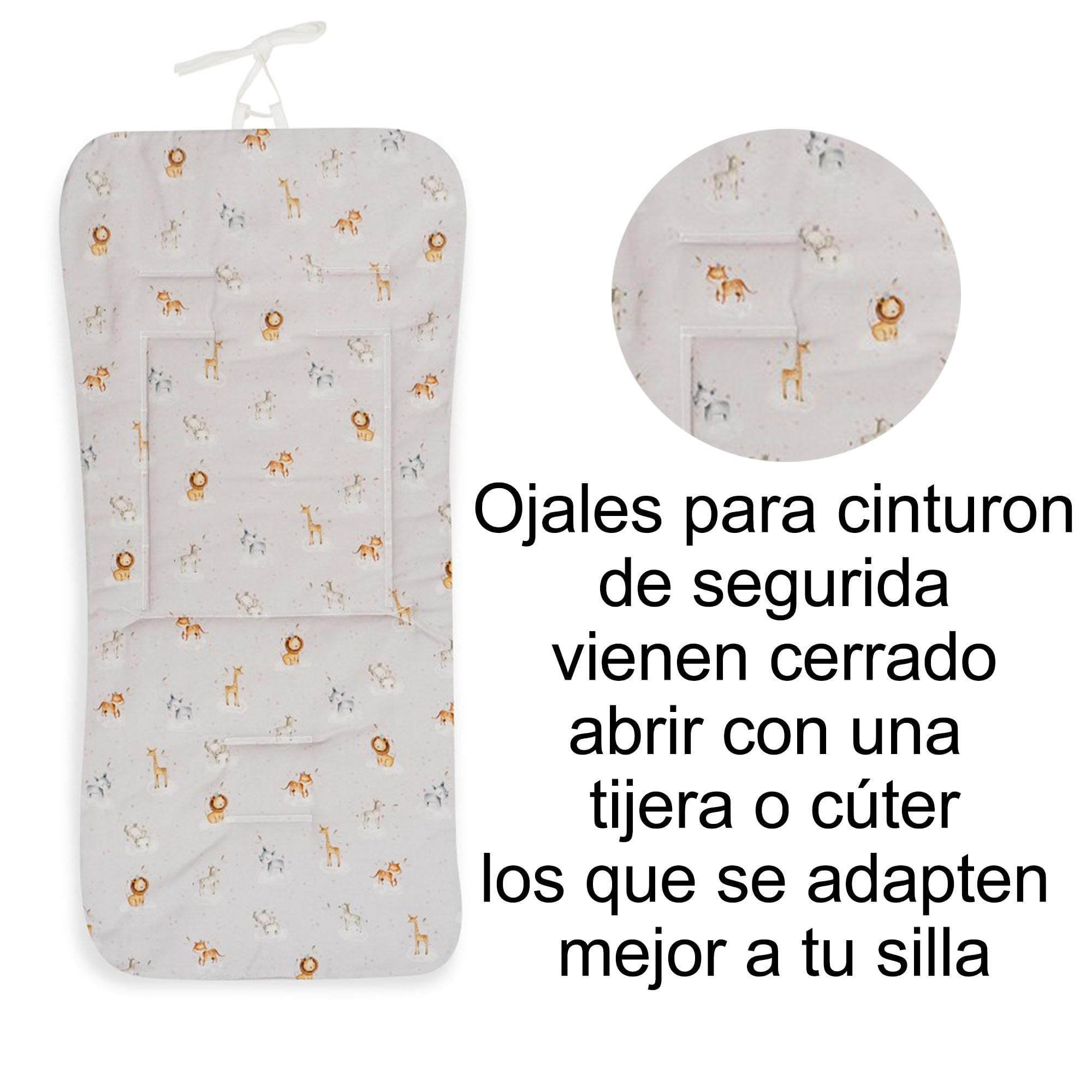 Colchoneta Universal Transpirable de Algodón 100% para Silla de Paseo, Comodidad de Verano en Cochecitos y Asientos de Carro (DC037 Azul)