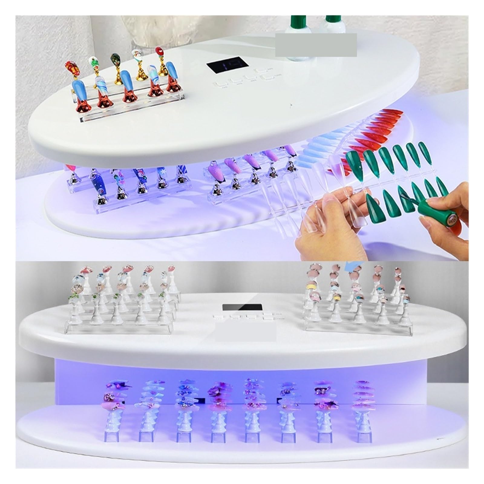 Lampa UV do paznokci, 256W LED lampa UV do paznokci poręczne paznokcie suszarka do paznokci do Manicure lampa UV LED do utwardzania wszystkich żelowych lakierów do paznokci narzędzia do paznokci do do