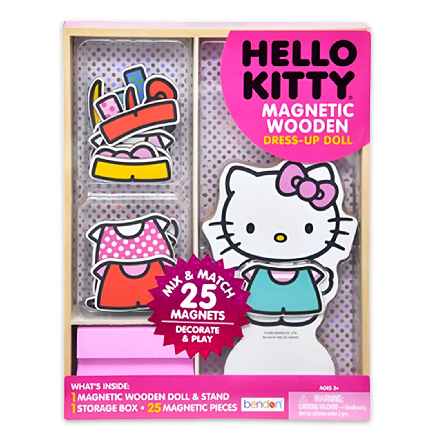 HELLO KITTY ＊木製BOX・人形５個セット＊ Amazon.co.jp: ハローキティ マグネット木製人形セット