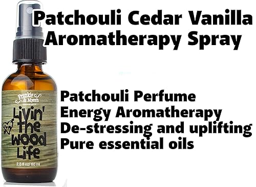 Miniatura 9 de Frankie & Myrrh Livin' The Wood Life Spray de aromaterapia - Pachulí, vainilla, sándalo, cedro. Aceite esencial de relajación y meditación. Aceites