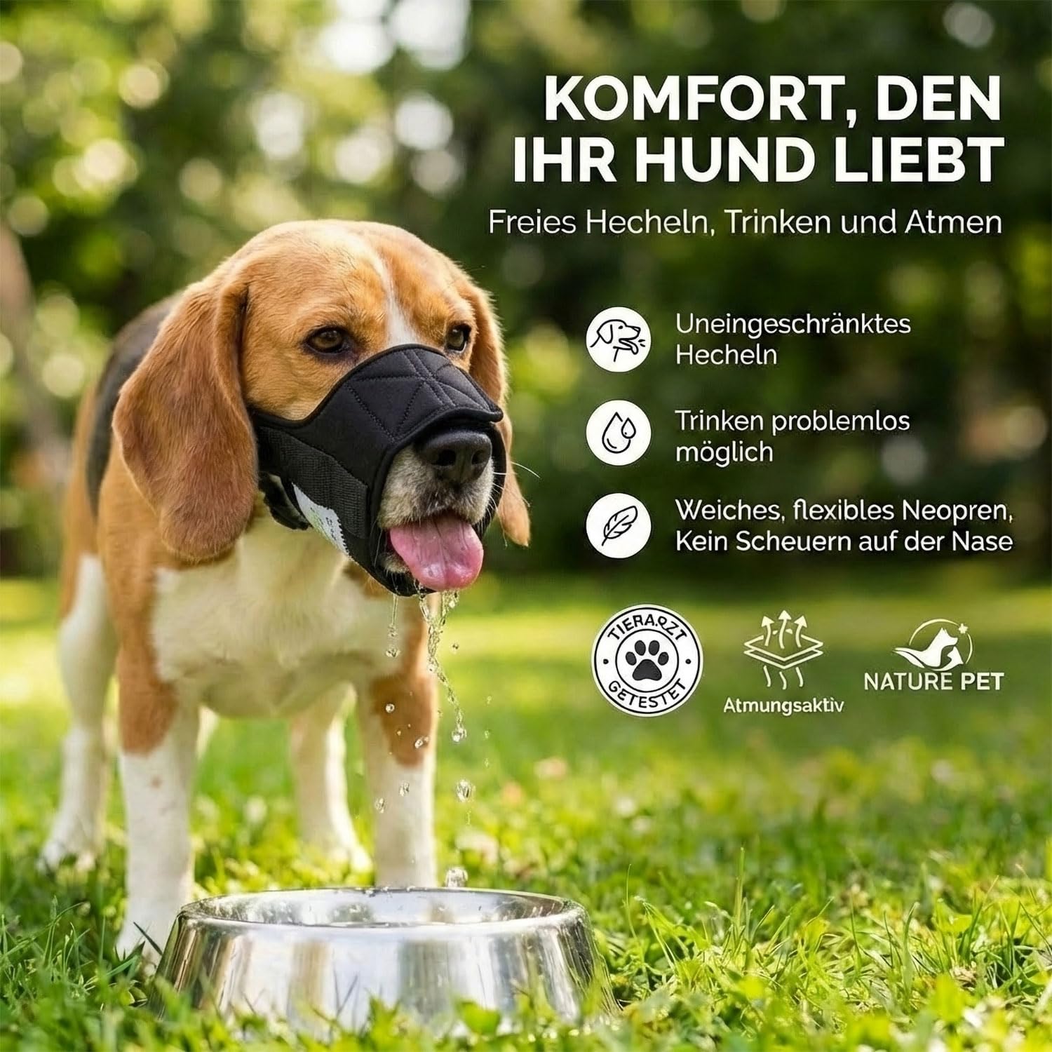 Nature Pet Soft Maulkorb aus Neopren (L)