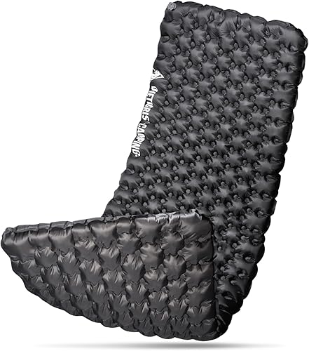 ONETIGRIS Colchoneta de dormir ultraligera de obsidiana, aislante 5.2R, colchoneta inflable para acampar y mochilero que pesa 2.05 libras, 74.4 x