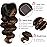 UNICE Brown Highlight Body Wave Human Hair 3 Bundles with 4x4 lace closure, Brazilian Remy Hair Ombre Human Hair Wavy Weaves FB30 Color 14 14 14+14 Closure