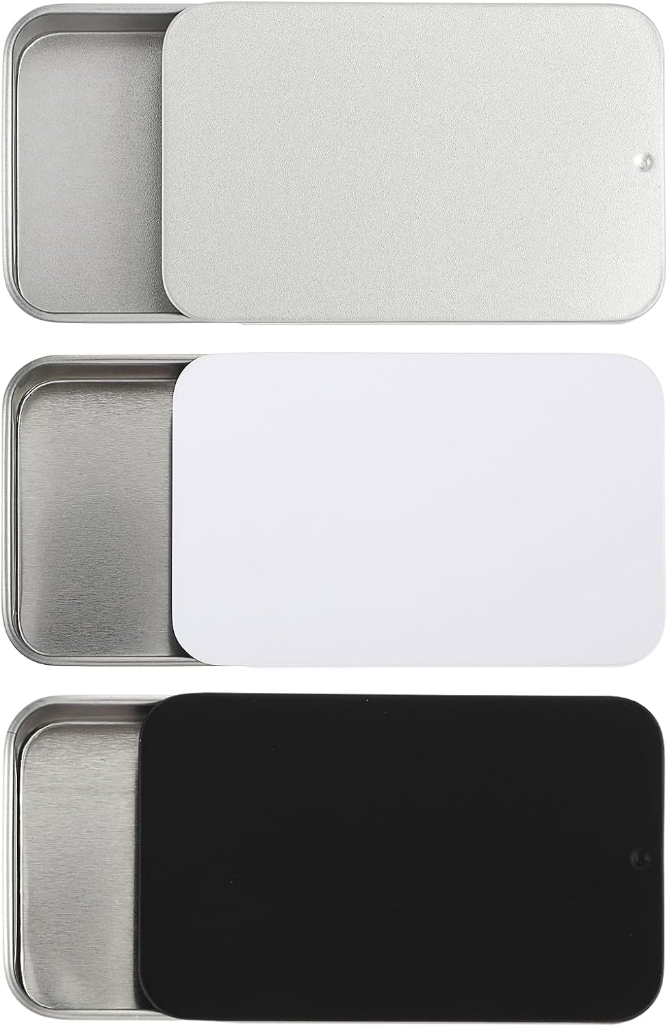 3 Pcs Small Dental Floss Case Metal Portable Compact Pick Dispenser Tin Sliding Refillable Flosser Organizer Box Mini Holder for Pill Oral Care Travel Hotels Dating Dinners Teeth Cleaning - Image 7