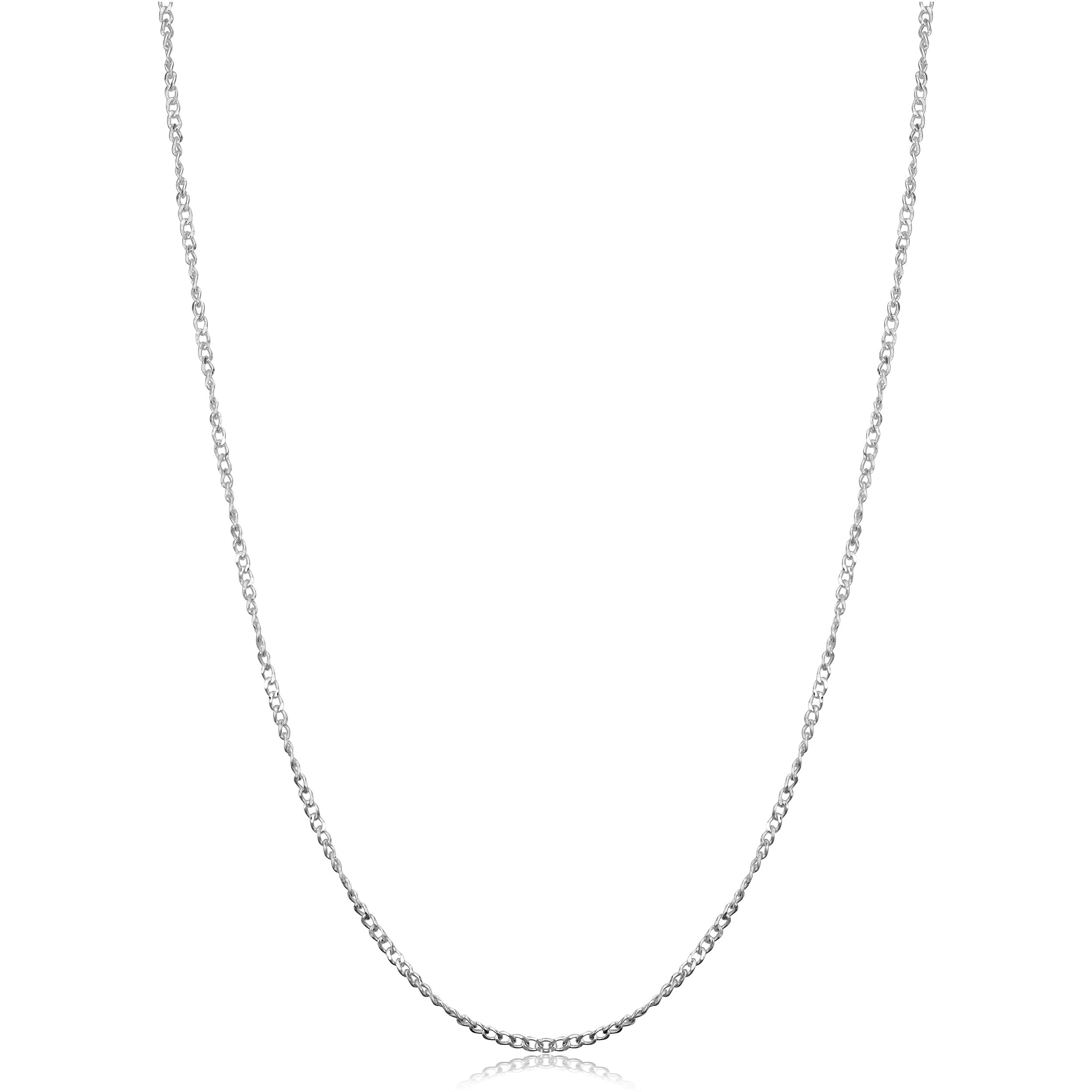 Kooljewelry Sterling Silver Twisted Curb Chain Necklace, 925 Silver Chain Made In Italy (1 mm, 1.2 mm or 2.1 mm - Sizes from 14 to 30 inches long)