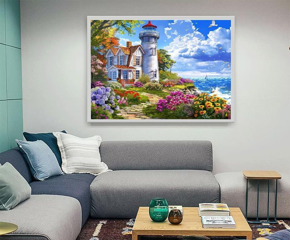 Peinture diamant de haute précision grand format phare 5D - 3