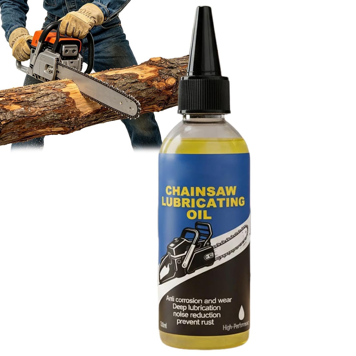 100ml Chainsaw Oil,bar and Chain Oil for Chainsaw,Reduces Wear Long-Lasting,Chainsaw Lubricant for Gas, Electric Saw, and Pole Saw (1)