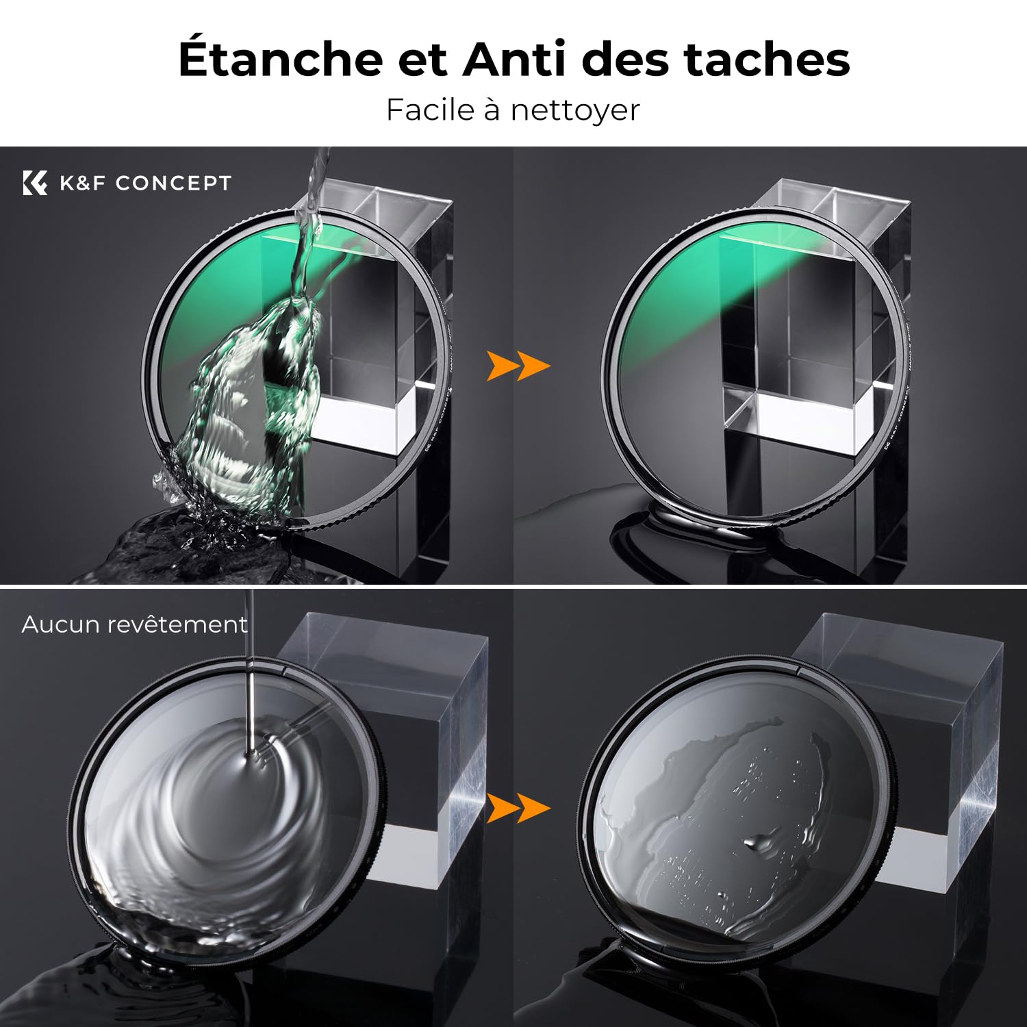 K&F CONCEPT Ø77mm Filtre UV d'ultra-Faible Réflexion Filtre de Protection HD Nano-X MRC Super Mince Multi-Couches avec Revêtement Vert Haute-Transmittance pour Objectif Appareil Photo