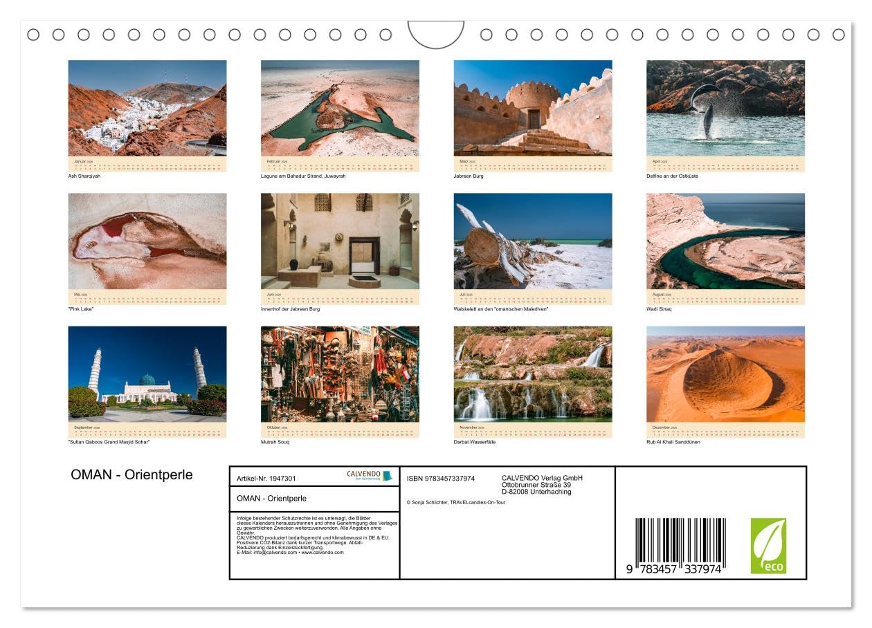OMAN - Orientperle (Wandkalender 2026 DIN A4 quer), CALVENDO Monatskalender: Eine Reise durch eines der schönsten Länder auf der arabischen Halbinsel