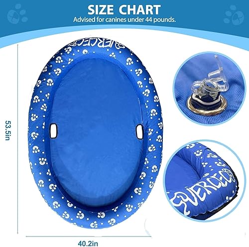 Miniatura 6 de Vercico Flotador inflable para piscina para perros, flotadores para piscina, flotadores de piscina para perros pequeños, medianos y grandes, a
