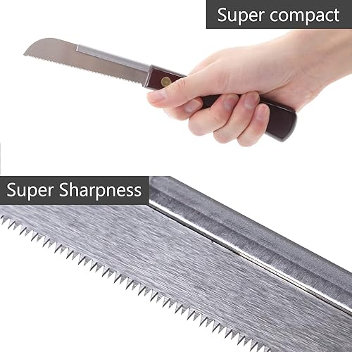 Vista 17 de Sierra de carpintería MINI Ryoba de doble filo corte al ras de corte al ras japonés para carpintería y artesanía en madera (doble borde Ryoba)