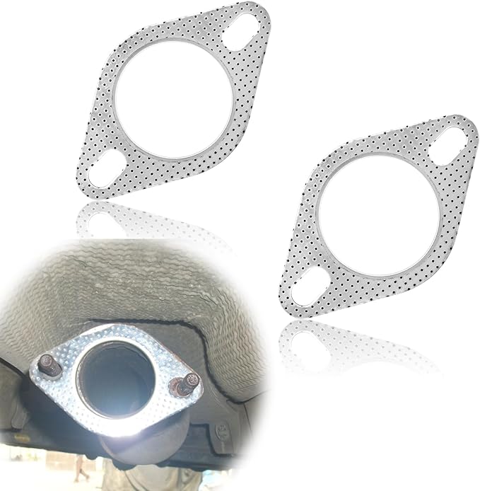 2 PCS Standard Exhaust Manifold Gasket 2.5" 2Bolt Exhaust