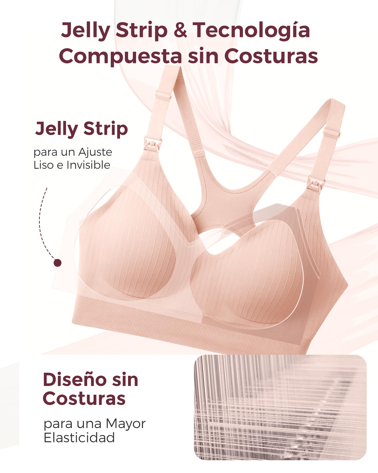 momcozy Sujetador de Lactancia Deportivo，Brasier de Maternidad con Espalda Cruzada, Racerback Sujetador de Lactancia para Yoga y Deporte, Suave y Elástico