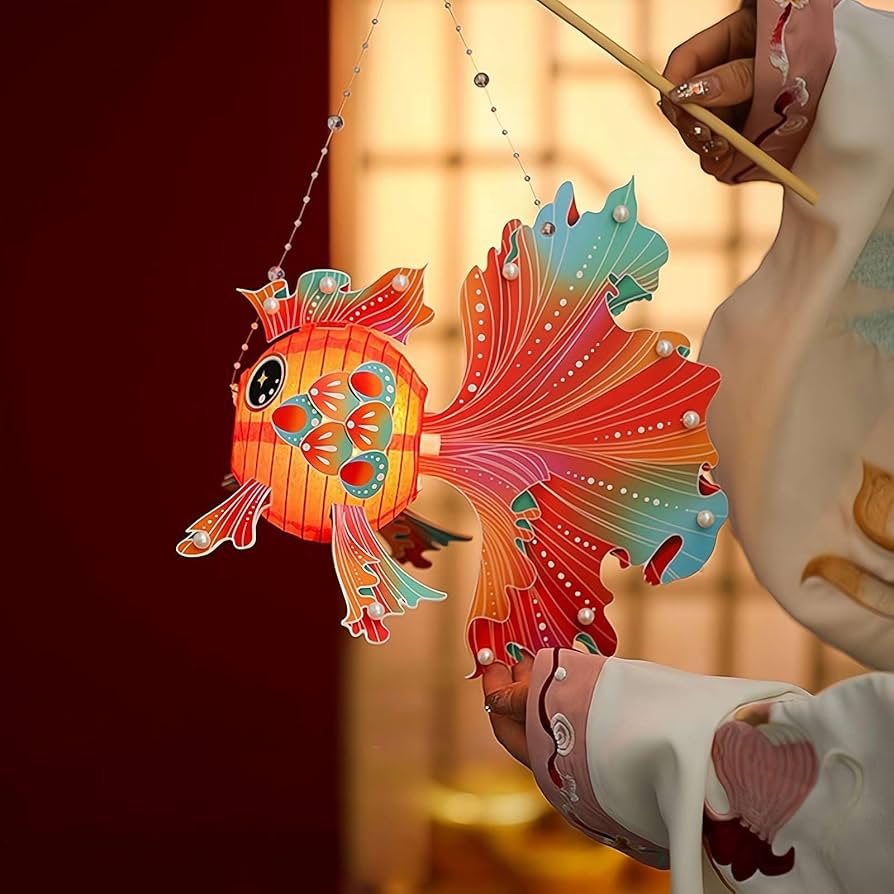 Amazon｜Shnmersy 提灯 紙提灯 鯉 金魚ちょうちん 中秋節 飾り用