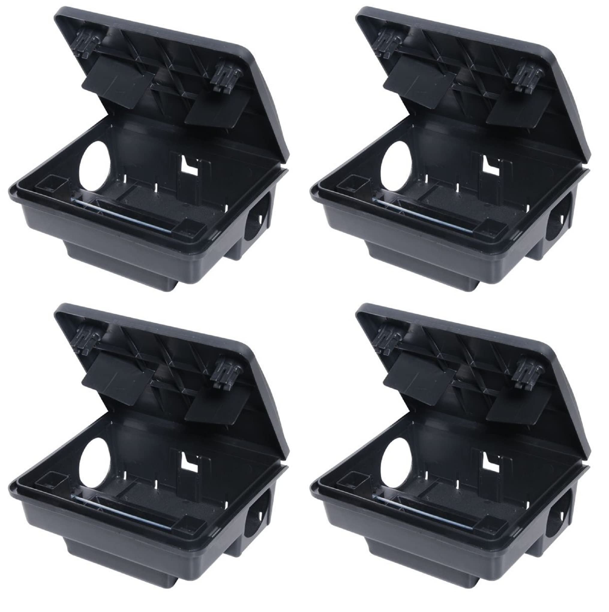 SISI UK® Tamper Proof Rat Bait Box with Safety Control Key for Rat and Mouse Professional cum Amature Uses (Pack of 4) - Box Only