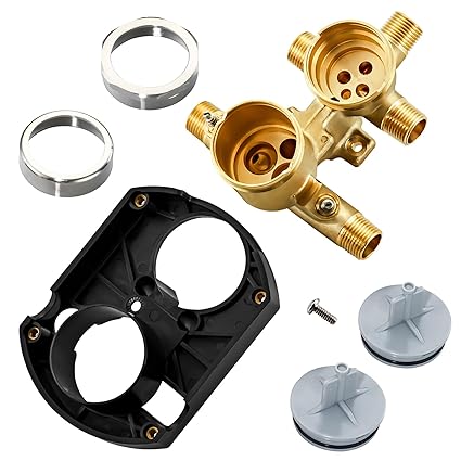 R22000-WS Integrated Shower and Diverter Valve for DT 3 or 6 Setting Custom Shower Valve, Brass Consctructed�(with Screwdriver Stops)