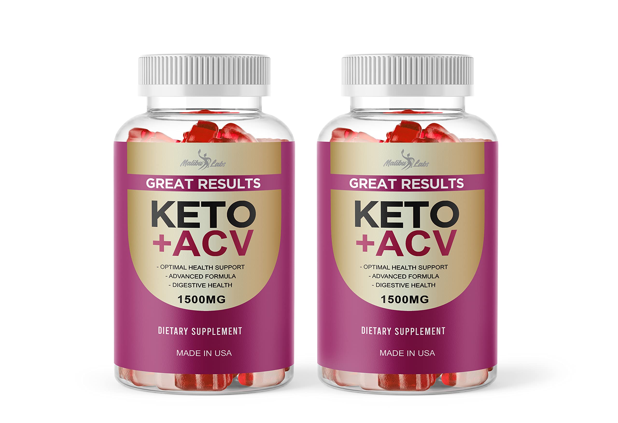 Great Result Keto ACV Gummies for Weight Loss - 1500mg Once a Day, New Strong Time Released Advanced Ketogenic Formula - Premium Apple Cider Vinegar Ketosis Gummies (2 Pack) 60 Day Supply Tank