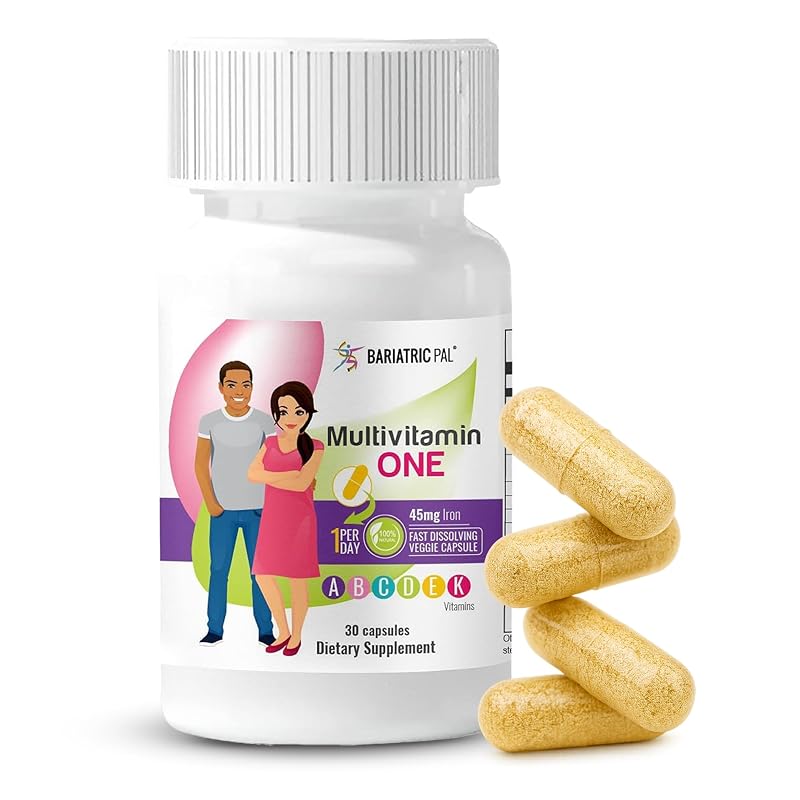 BariatricPal Multivitamínico bariátrico com ferro 45 mg, 30 cápsulas
