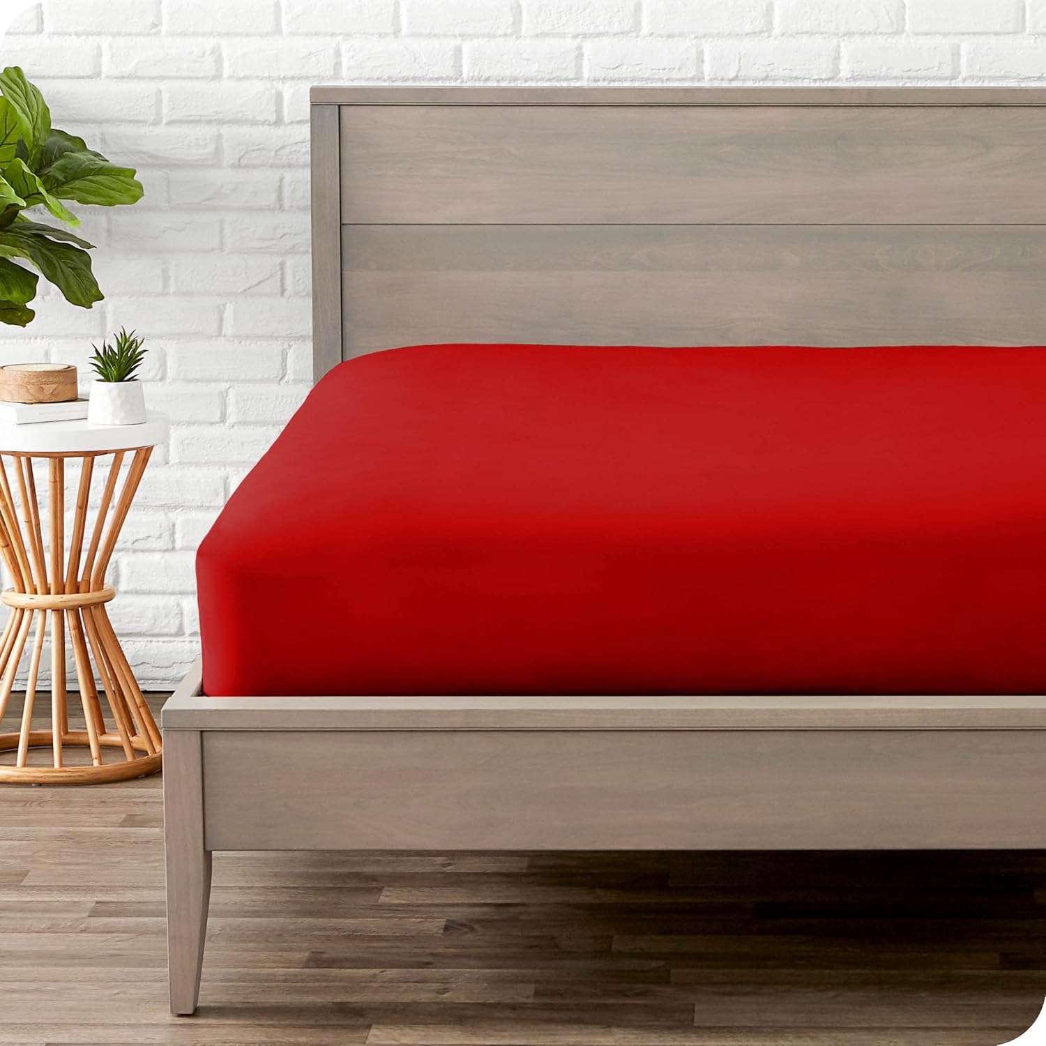 Bare Home Fitted Bottom Sheet Queen Premium 1800