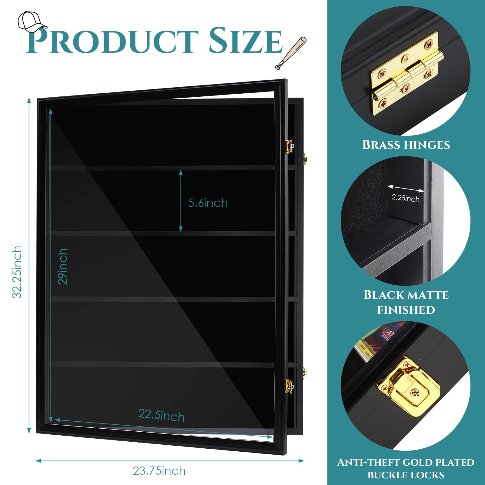 2 Pcs 35 Graded Sports Card Display Case UV Protection Baseball Trading Card Display for Collector Basketball Hockey Football