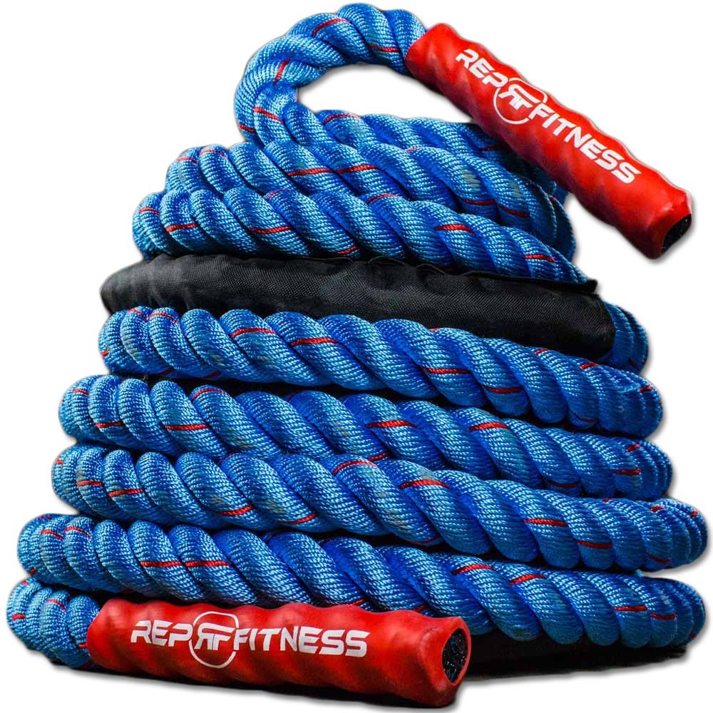 Rep V2 Blue/Red Battle Rope, 2 inch - 30 ft
